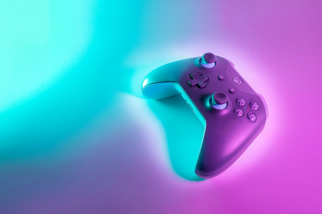 Colorful game controller; illustrative image