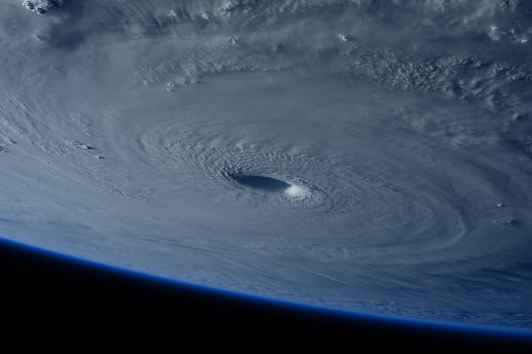 Atlantic hurricane viewed from space