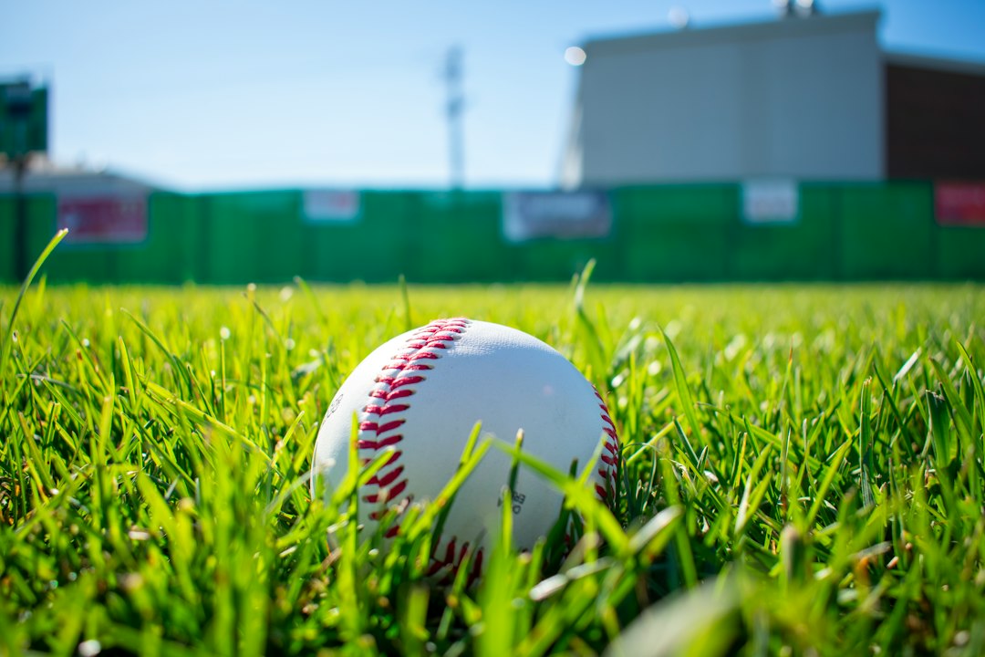 Baseball resting on grass; illustrative image, not the Astros–White Sox game