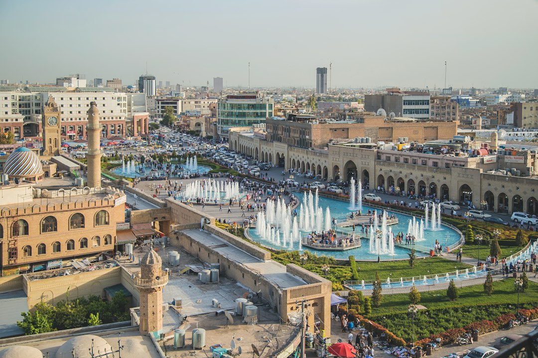 Central Erbil city market in Iraq, illustrating the U.S. troop withdrawal from the country