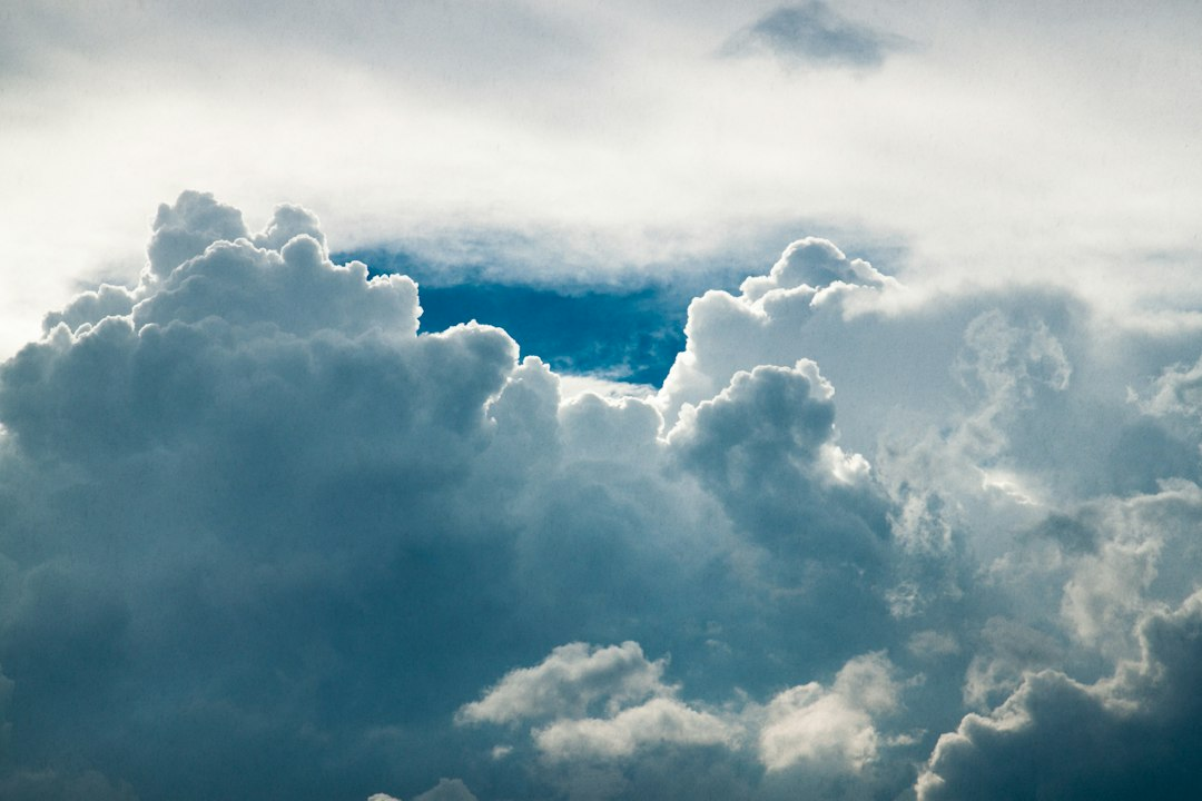Cloud formations in the sky during changing weather