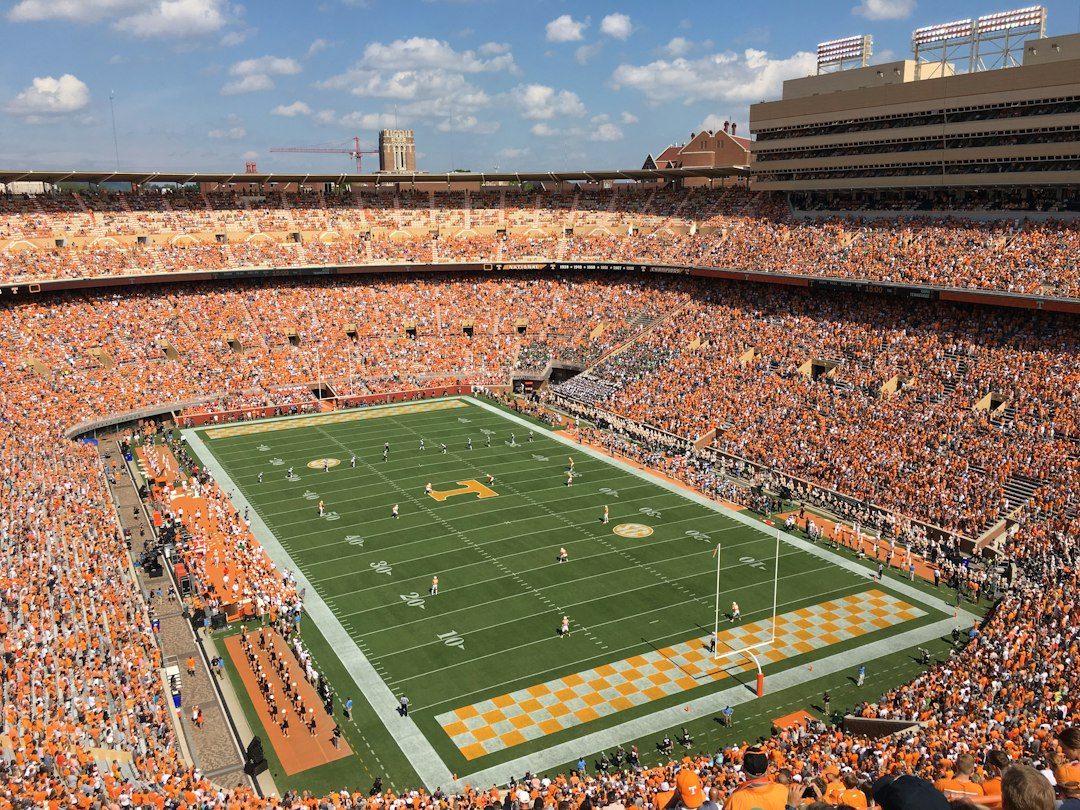 College football stadium filled with fans