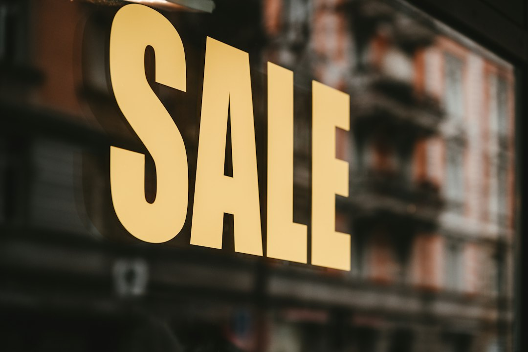 A sale sign for comparing retail prices