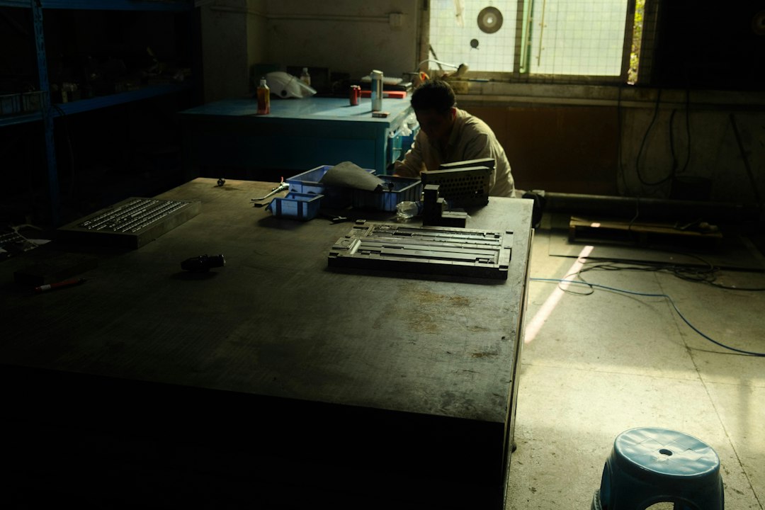 Manufacturing tooling equipment inside a factory, illustrative image