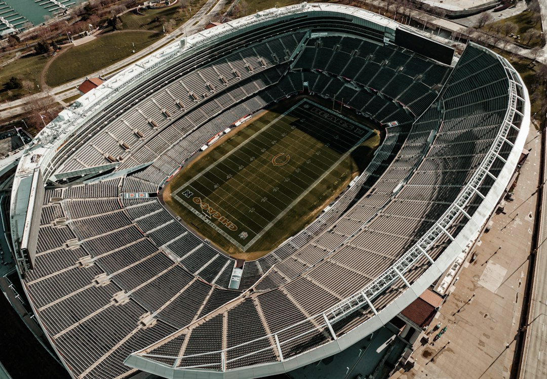 Aerial view of a football stadium; illustrative image for Bears–Eagles game report