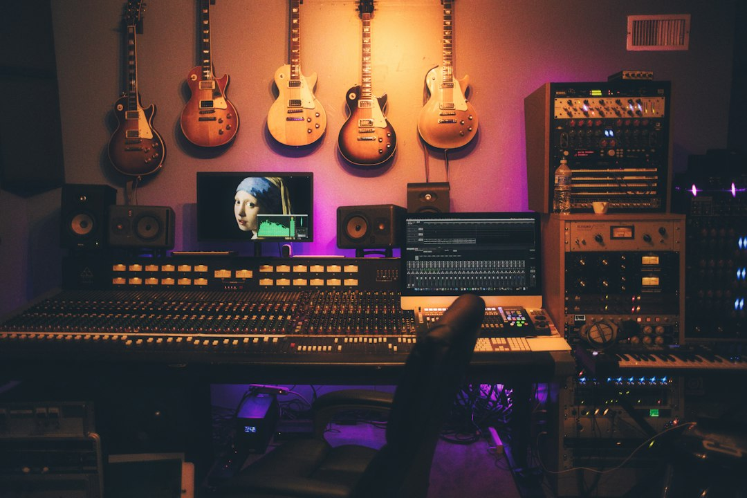 Musical notes and recording equipment
