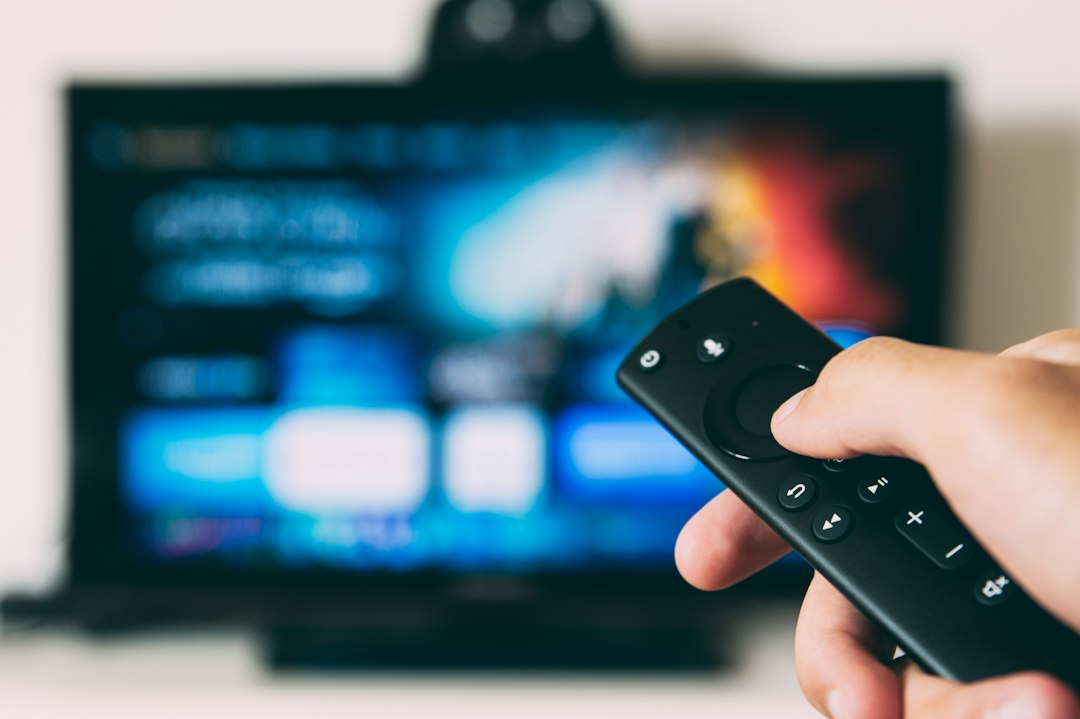 A television streaming screen in a living room