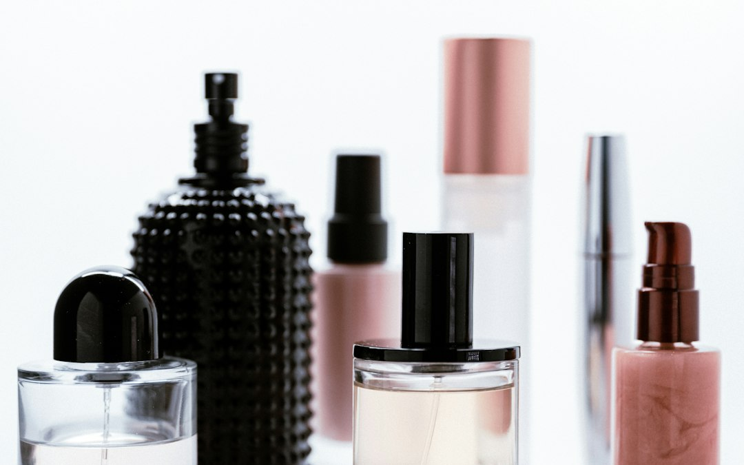 Cosmetic products arranged for label reading