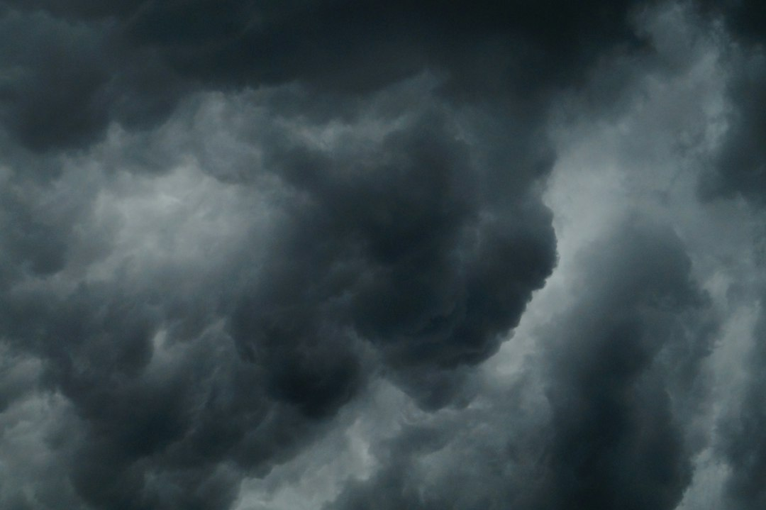 Dark severe-weather clouds