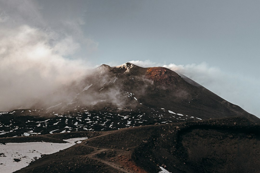 Mount Etna rising above the Sicilian landscape
