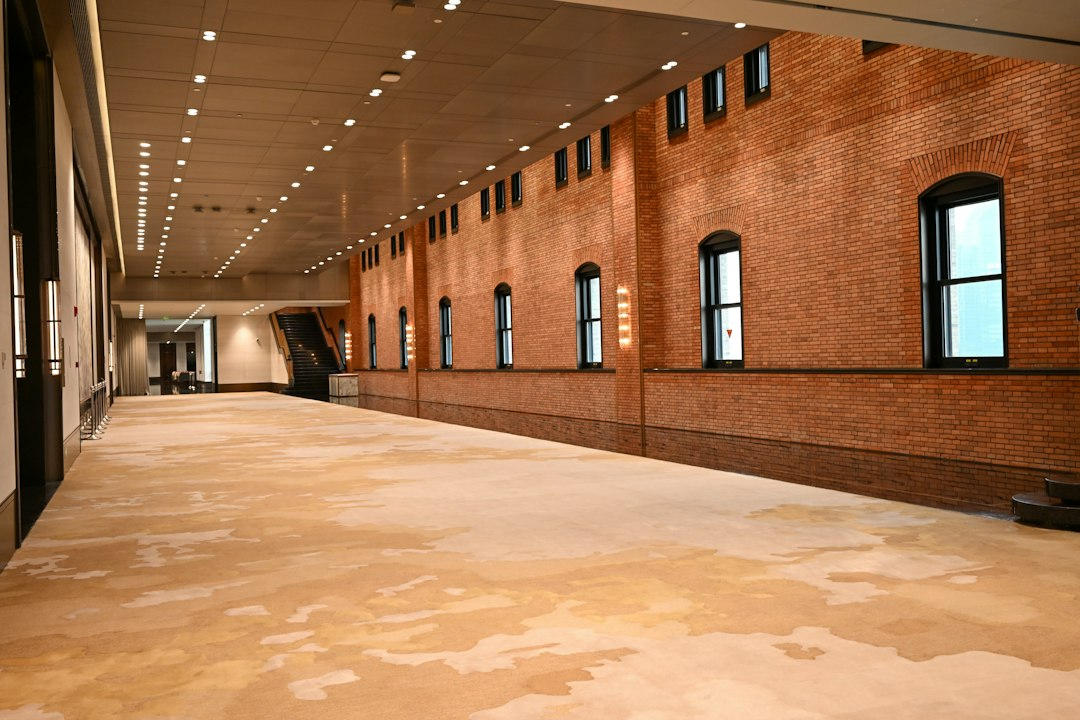 A conference hall prepared for business events