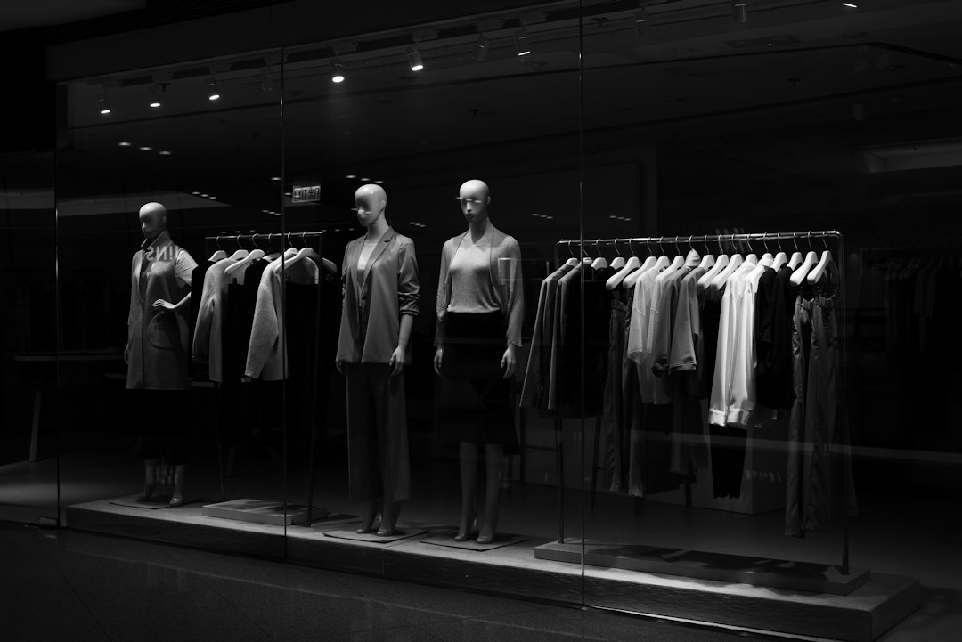Clothing mannequins in a retail store; illustrative image