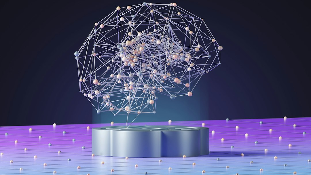 Abstract connected digital sphere representing advanced artificial intelligence