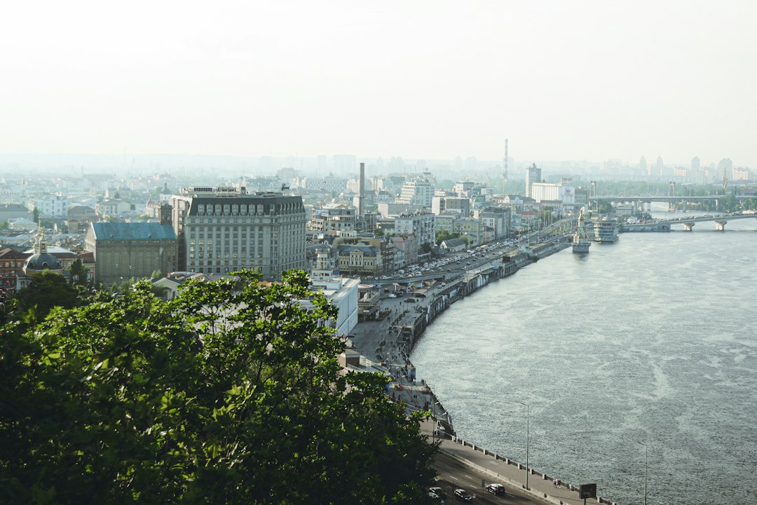 Panoramic view of Kyiv and the Dnipro River, illustrating the latest Russia-Ukraine escalation