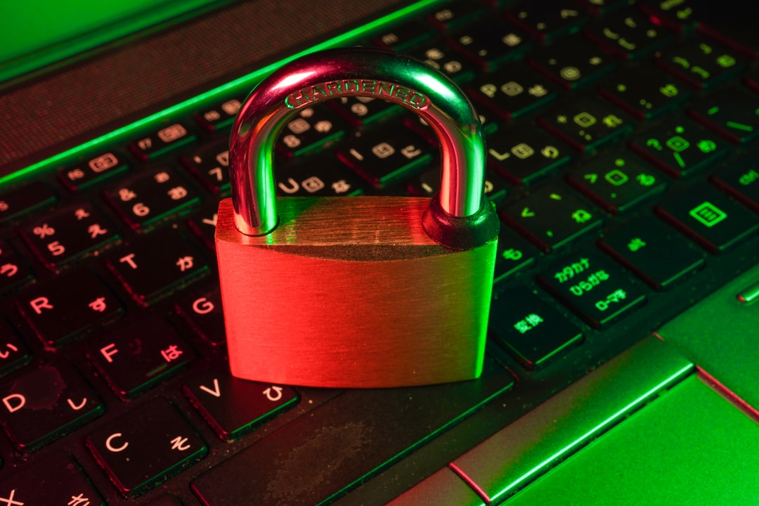 Laptop computer with a digital cybersecurity shield