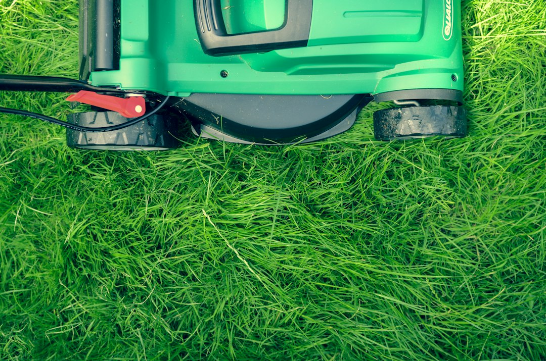 Person using a lawn mower on grass, illustrating a trimmer mower recall