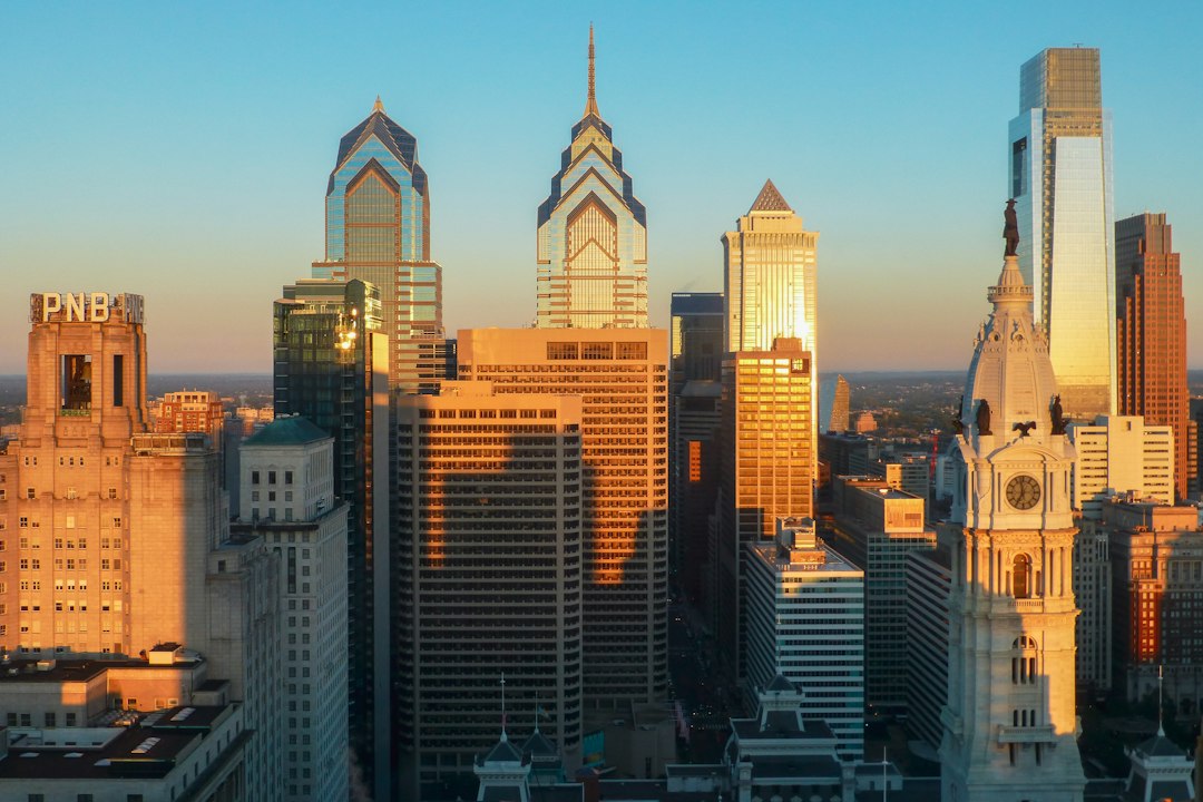 Philadelphia skyline at sunrise