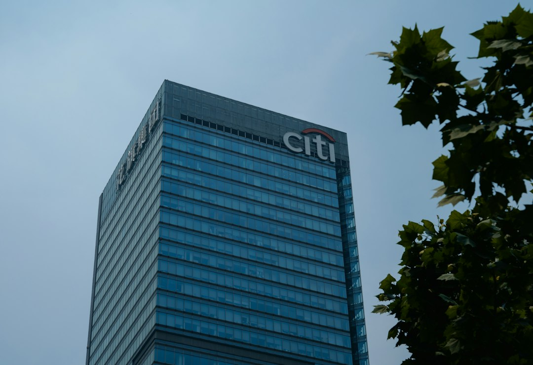 Office towers illustrating a federal bank money laundering case