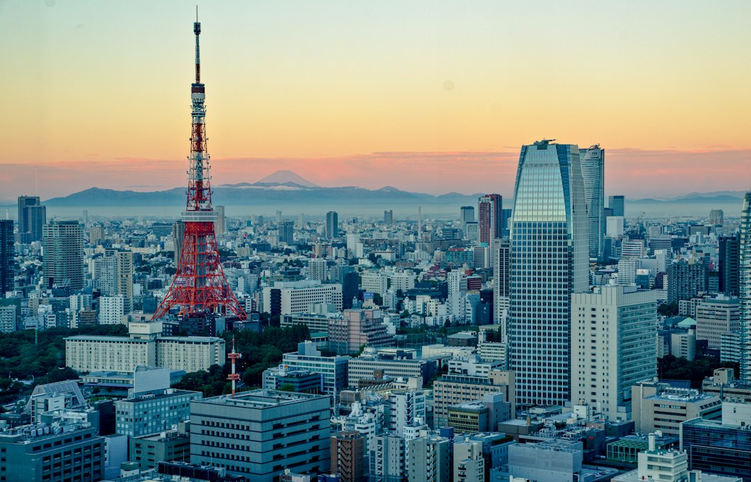 Illustrative Tokyo skyline for a Bank of Japan policy report